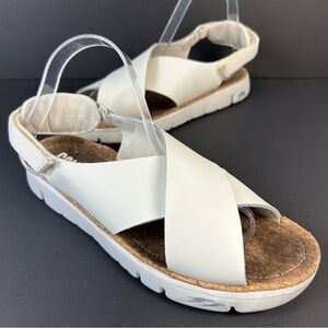 ❤️ Camper Cream Cross-Strap Sandals 42